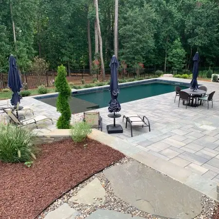 custom Linear pool built in Raleigh