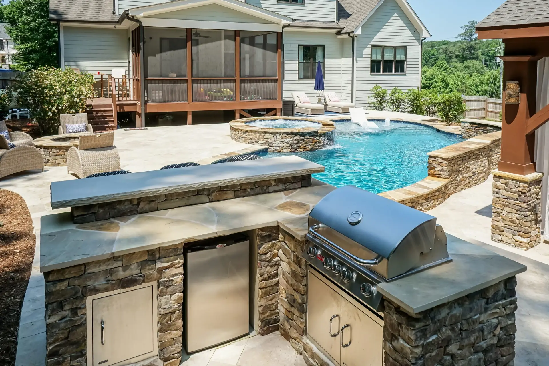 Custom Grill island in Holly Springs, NC