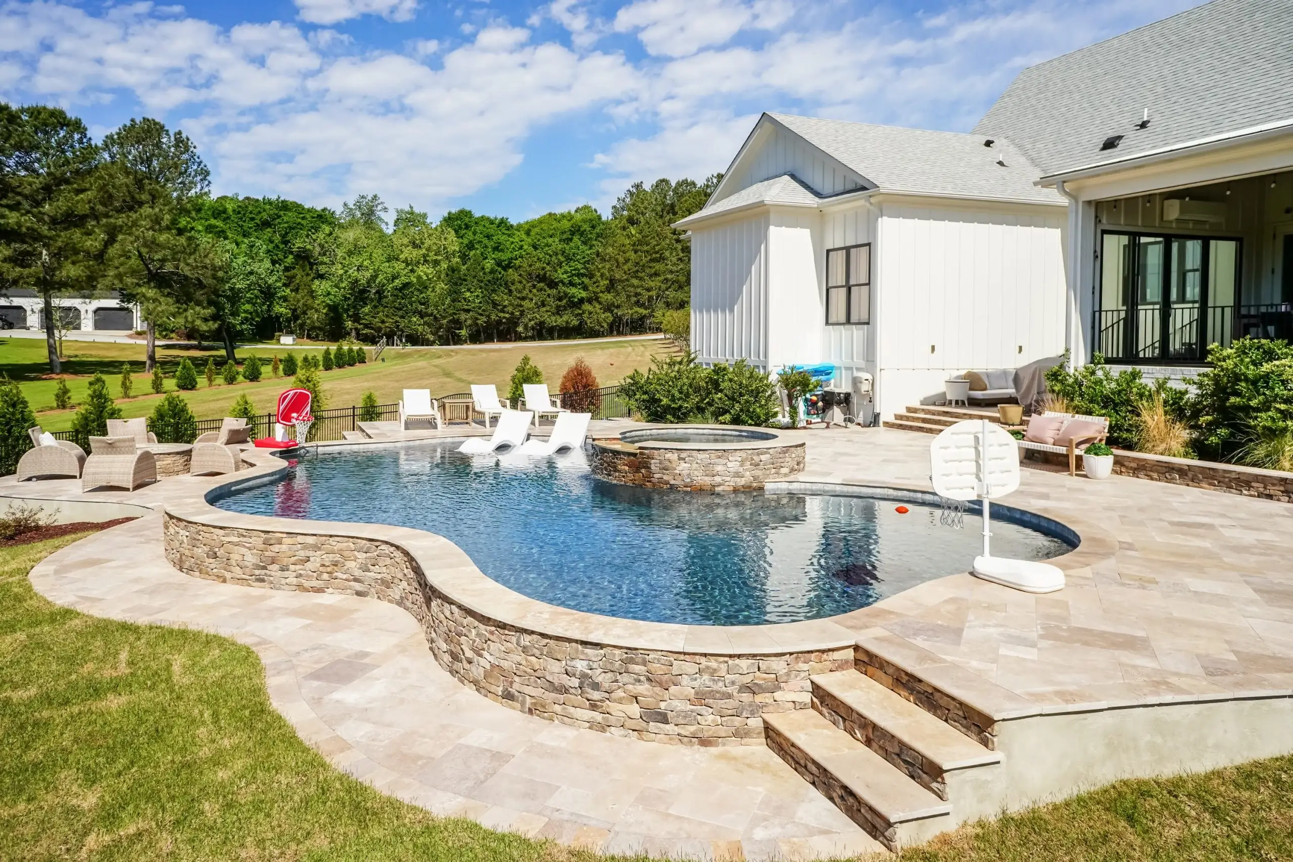 Johnston County freeform pool and spa
